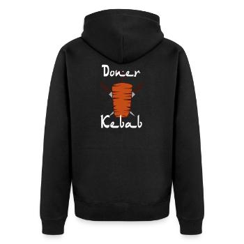 Doner kebab - Unisex Premium Organic Zip Hoodie - black - Back - Nico (187cm)