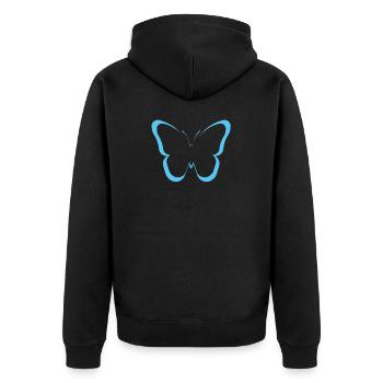 papillon butterfly - Veste à capuche bio Premium Unisexe - noir - Dos - Nico (187cm)