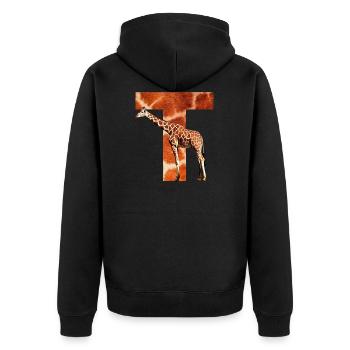 girafe t - Veste à capuche bio Premium Unisexe - noir - Dos - Nico (187cm)
