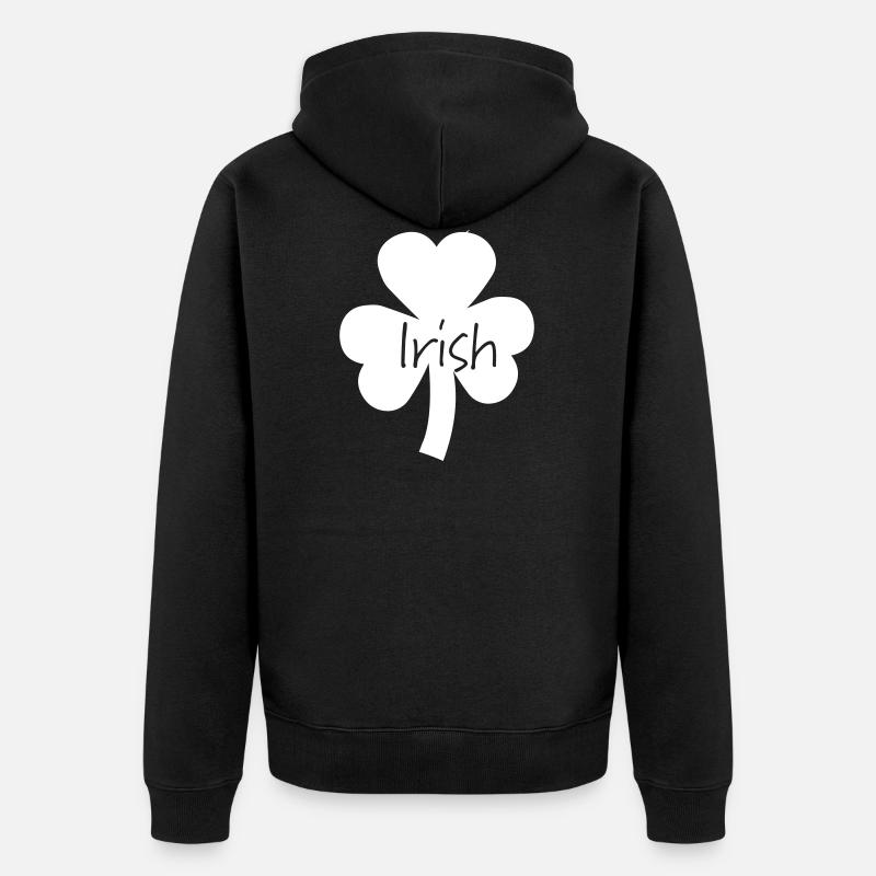 Trèfle Irlande irish - Veste à capuche bio Premium Unisexe - noir