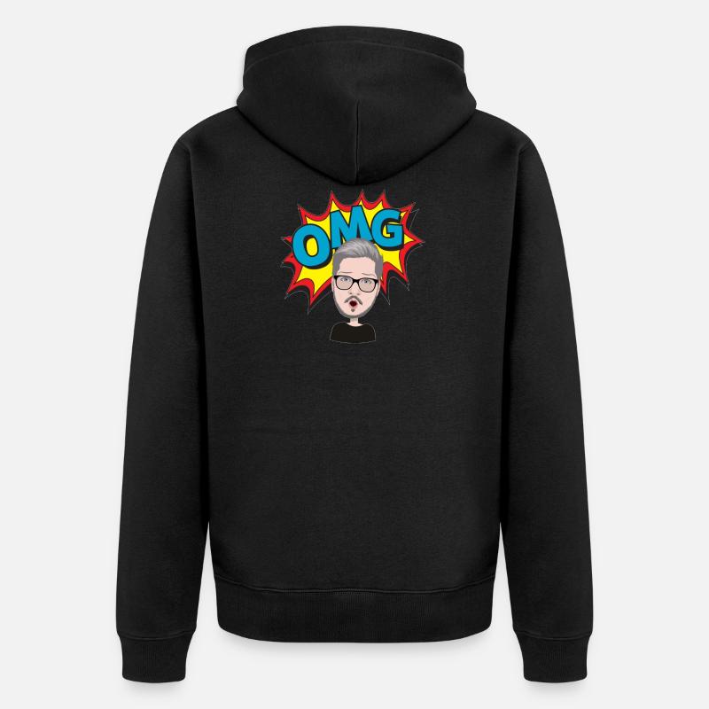 OH MEIN GOTT! - Unisex Premium Bio Zip Hoodie - Schwarz