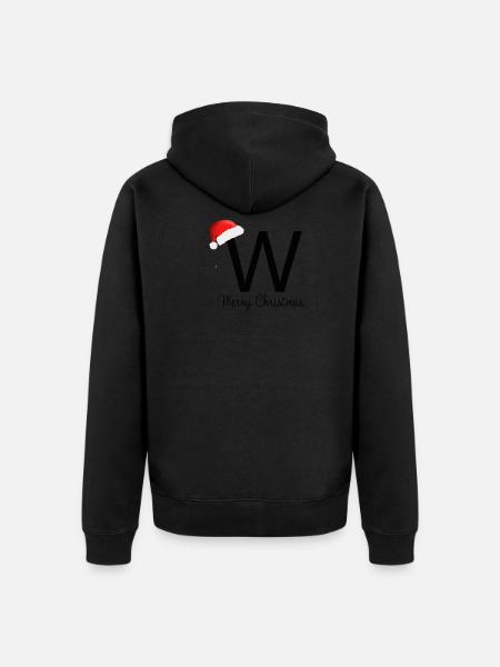 Merry Christmas W - Unisex Premium Bio Zip Hoodie - Schwarz
