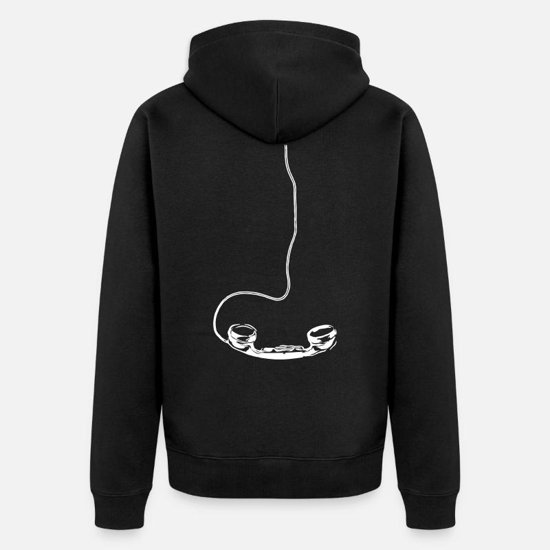 Rétro - Veste à capuche bio Premium Unisexe - noir