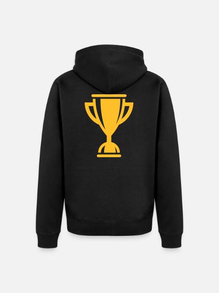 Cup / Trophy / Chalice (Icon / Pictogram) - Unisex Premium Organic Zip Hoodie - black