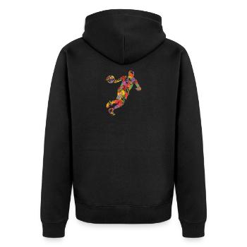 basketball - Veste à capuche bio Premium Unisexe - noir - Dos - Nico (187cm)