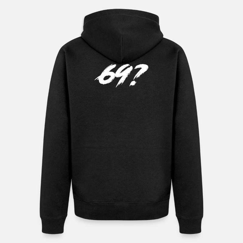 69? - Unisex Premium Bio Zip Hoodie - Schwarz