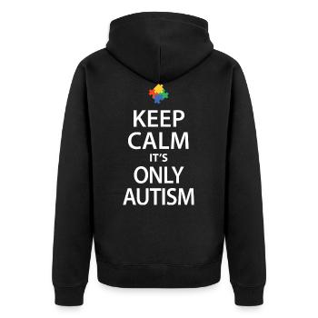 Autisme - Veste à capuche bio Premium Unisexe - noir - Dos - Nico (187cm)