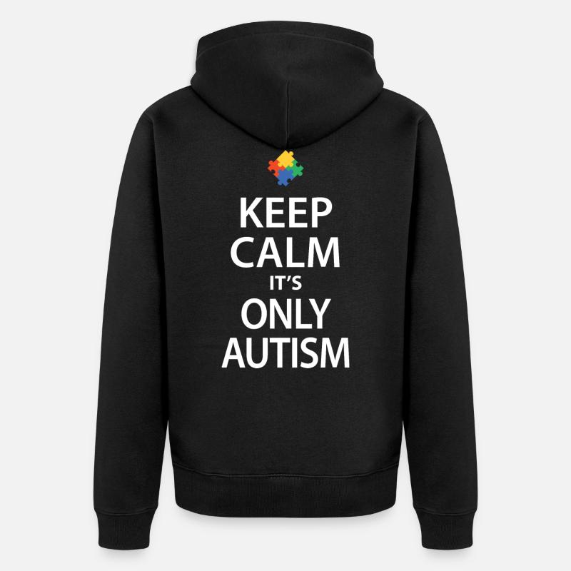 Autisme - Veste à capuche bio Premium Unisexe - noir
