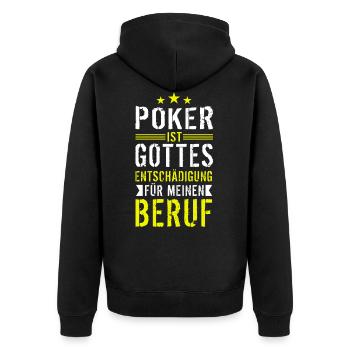 Poker Poker Ass Casino Hold’em All En Cadeau - Veste à capuche bio Premium Unisexe - noir - Dos - Nico (187cm)