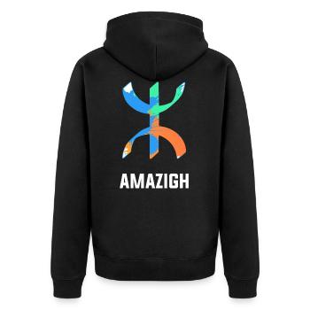 Amazigh - Veste à capuche bio Premium Unisexe - noir - Dos - Nico (187cm)