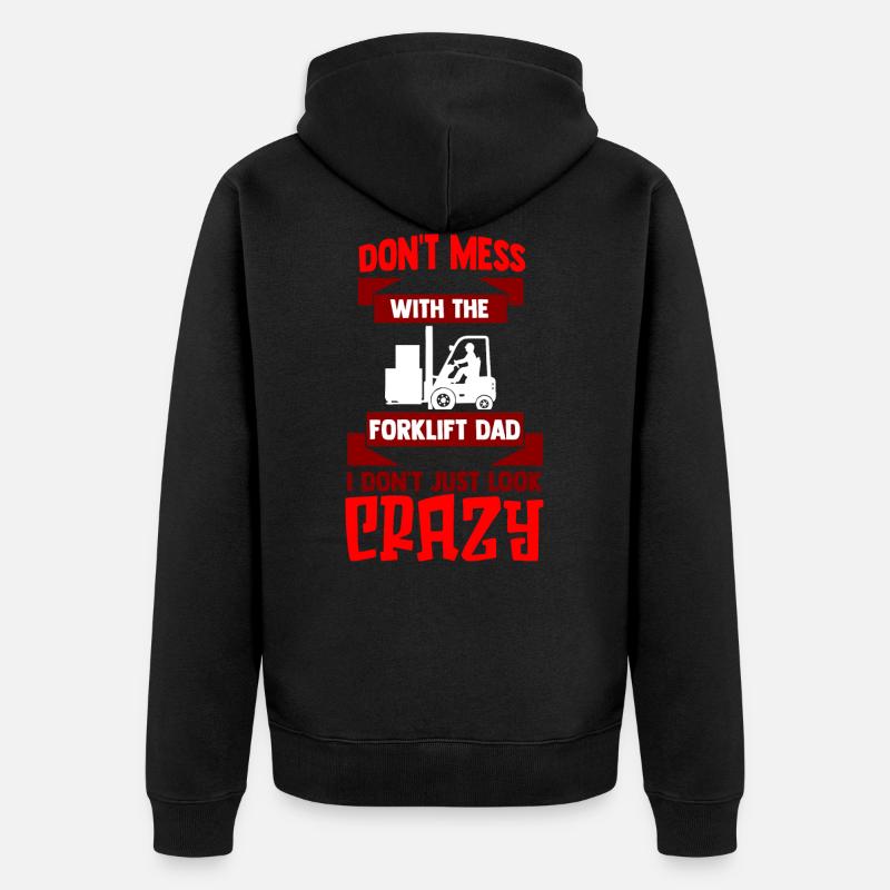 Staplerfahrer Gabelstaplerfahrer Gabelstapler - Unisex Premium Bio Zip Hoodie - Schwarz