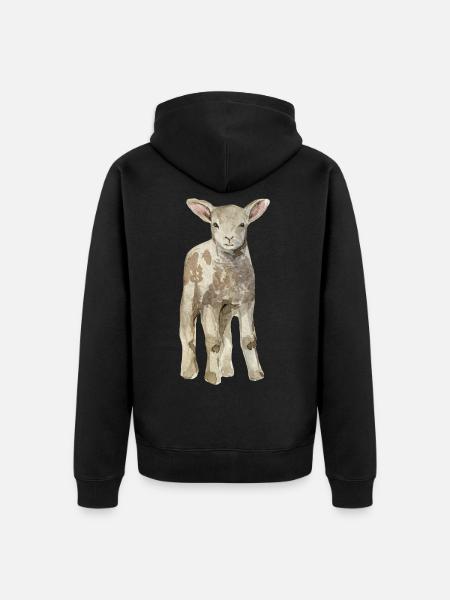 Mouton bébé - Veste à capuche bio Premium Unisexe - noir