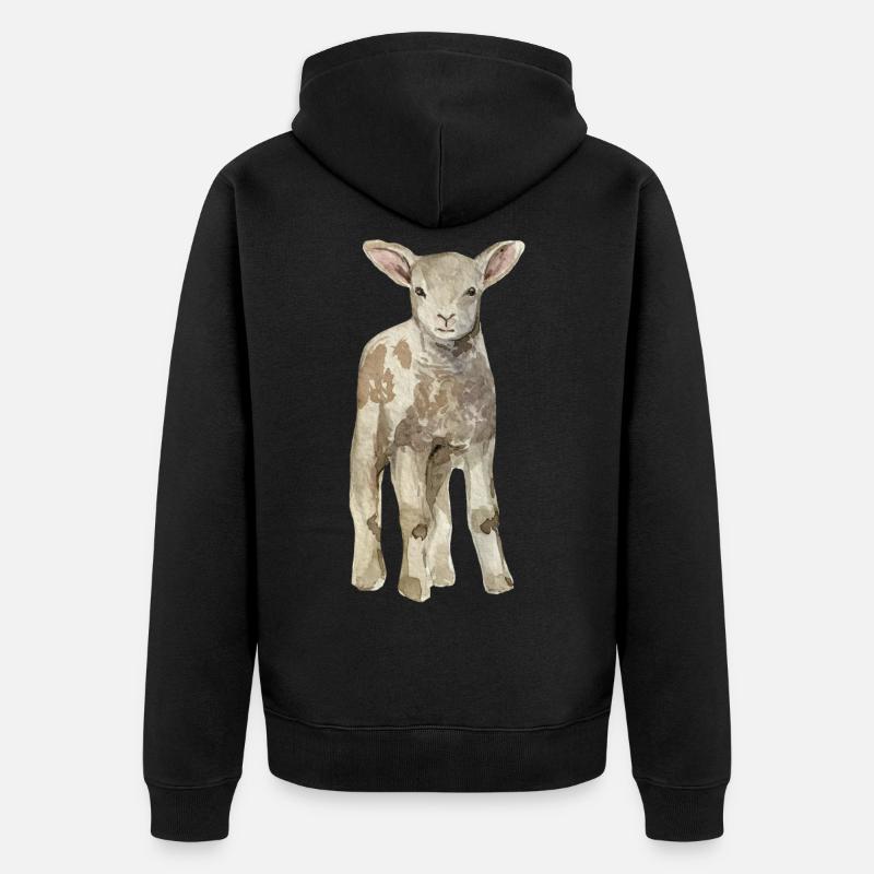 Mouton bébé - Veste à capuche bio Premium Unisexe - noir