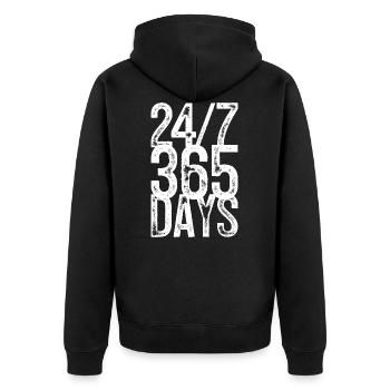 WORKAHOLIC 24/7 HAMSTER HAMSTER - Veste à capuche bio Premium Unisexe - noir - Dos - Nico (187cm)