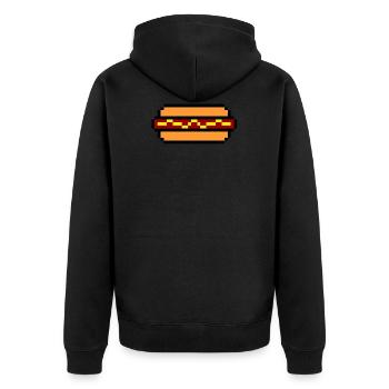 Saucisses à hot dog saucisse grillée saucisses viennoises - Veste à capuche bio Premium Unisexe - noir - Dos - Nico (187cm)