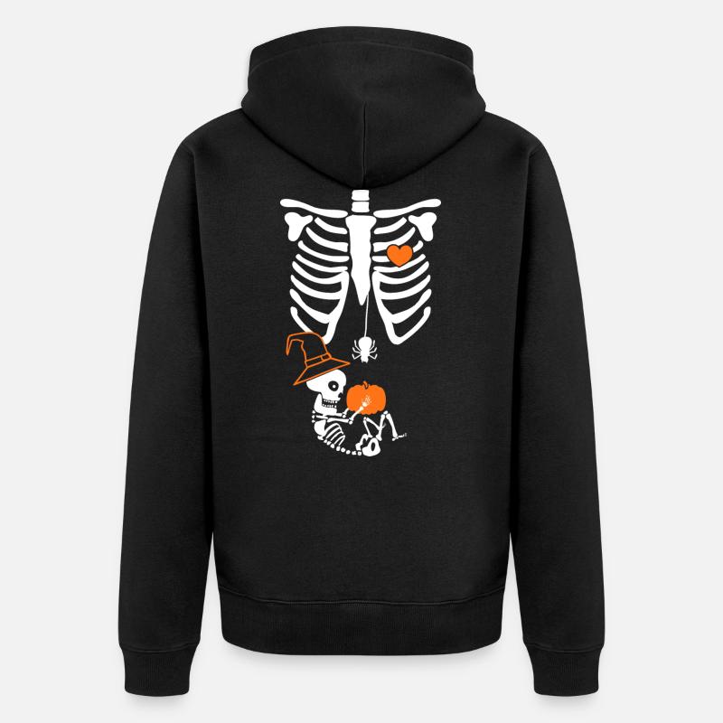 Bébé d’Halloween - Veste à capuche bio Premium Unisexe - noir