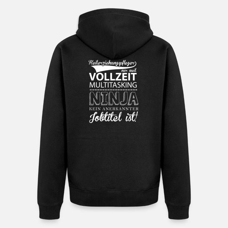 HEP Shirt-Multitasking - Unisex Premium Bio Zip Hoodie - Schwarz
