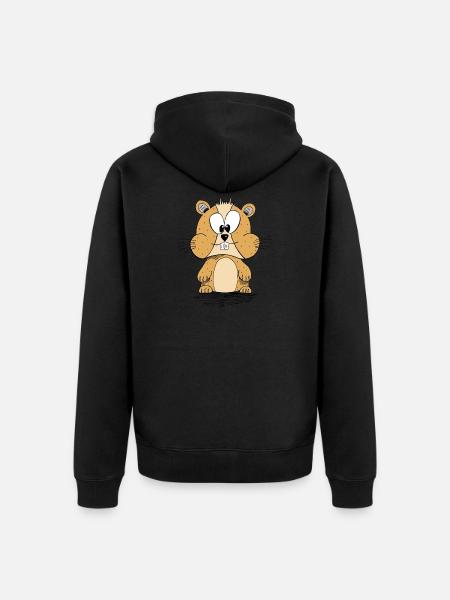 Fritt Hamster - Unisex Premium Organic Zip Hoodie - black