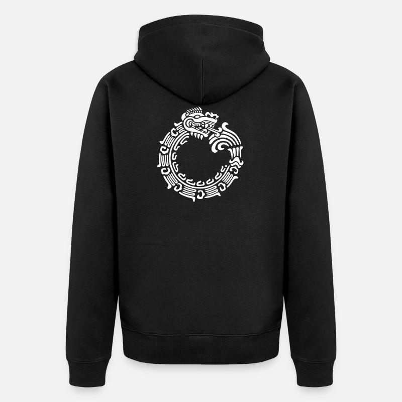 Ouroboros (vector) - Unisex Premium Bio Zip Hoodie - Schwarz