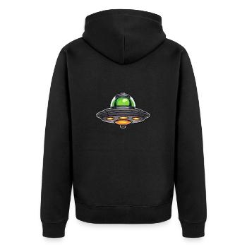 Alien / Vaisseau spatial / OVNI / Zone 51 / Tout / Mars - Veste à capuche bio Premium Unisexe - noir - Dos - Nico (187cm)