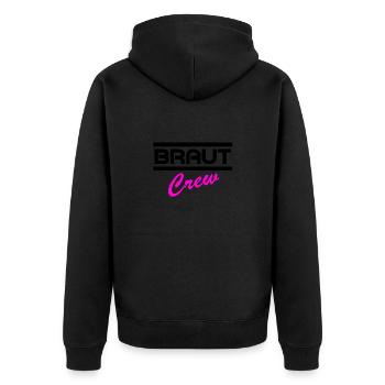 Bride / Hen Party / Party / Celebration - Unisex Premium Organic Zip Hoodie - black - Back - Nico (187cm)