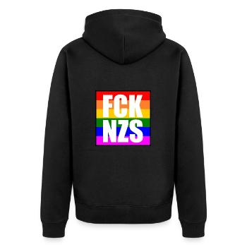Fck nzs - Veste à capuche bio Premium Unisexe - noir - Dos - Nico (187cm)