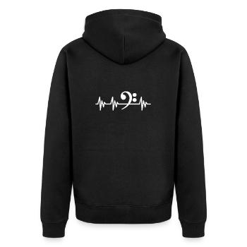 Battement de cœur des basses - Veste à capuche bio Premium Unisexe - noir - Dos - Nico (187cm)