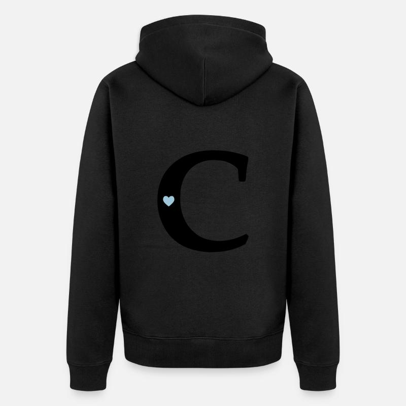 Point c) Point initial - Veste à capuche bio Premium Unisexe - noir