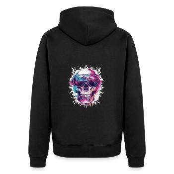 Ski Skull Masque de ski Skull - Veste à capuche bio Premium Unisexe - noir - Dos - Nico (187cm)