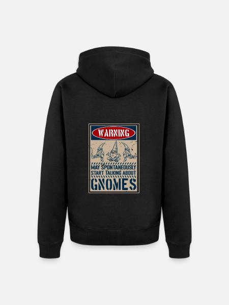 Dwarf Garden Gnome - Unisex Premium Organic Zip Hoodie - black