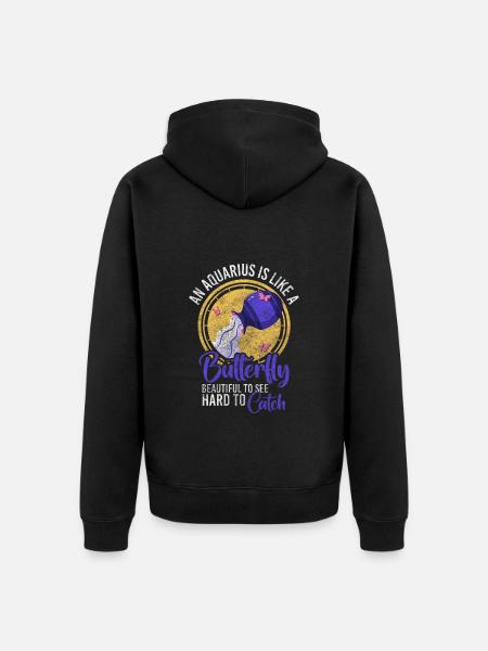 Zodiac sign constellation - Unisex Premium Organic Zip Hoodie - black