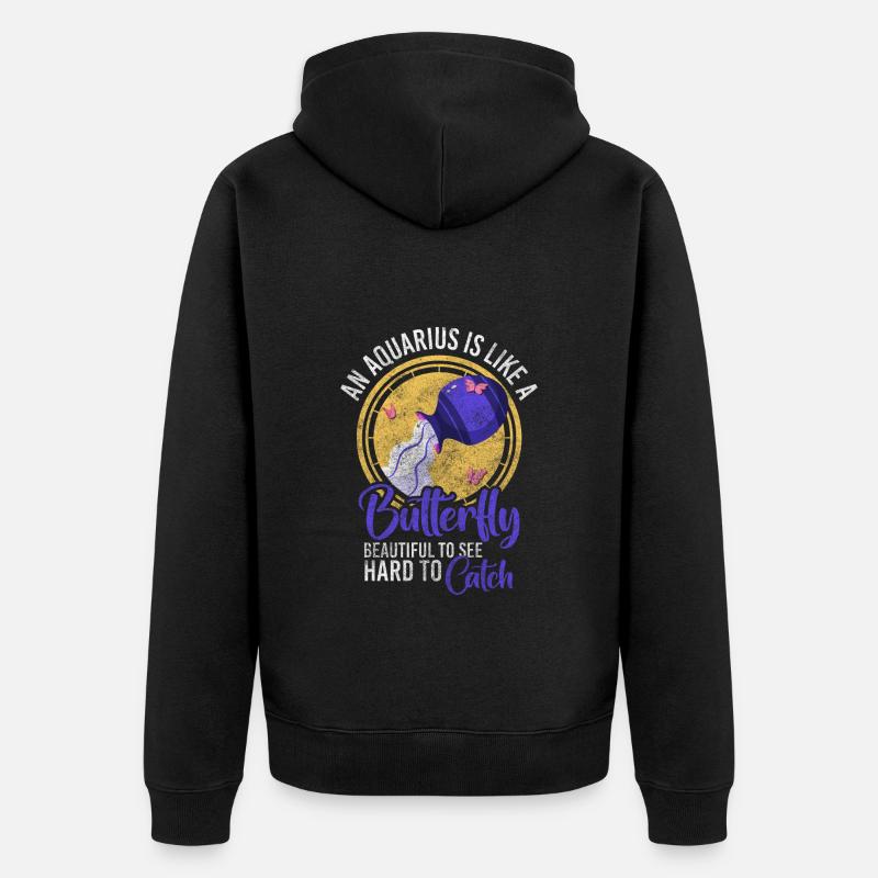 Tierkreiszeichen Sternbild - Unisex Premium Bio Zip Hoodie - Schwarz