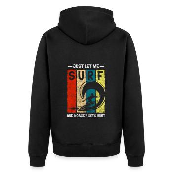 Surfer Surferboy Sport Holiday - Veste à capuche bio Premium Unisexe - noir - Dos - Nico (187cm)
