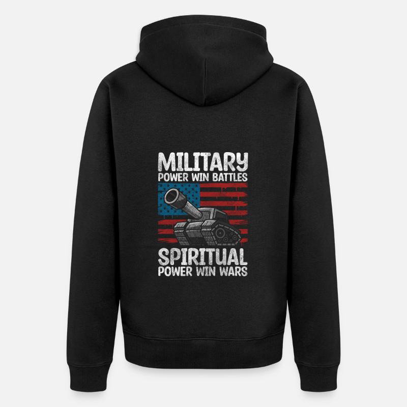 Krieg Kampf Kampffahrzeug - Unisex Premium Bio Zip Hoodie - Schwarz