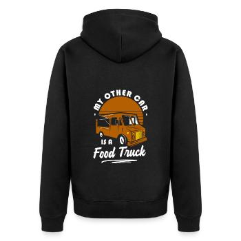 Food Truck Festival Food - Veste à capuche bio Premium Unisexe - noir - Dos - Nico (187cm)