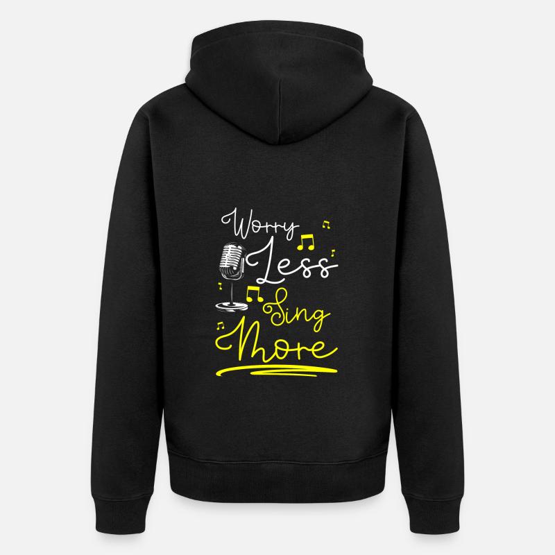 Musiker Kunst - Unisex Premium Bio Zip Hoodie - Schwarz