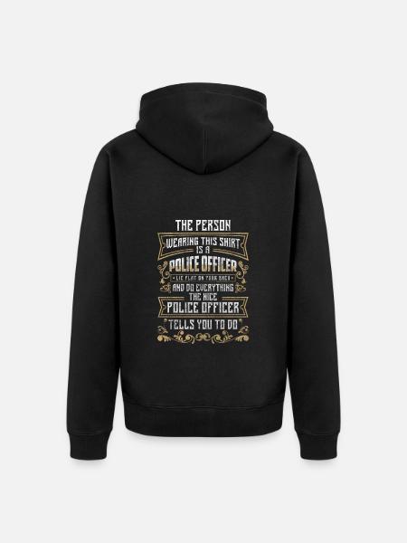 Police Sheriff Handcuffs - Unisex Premium Organic Zip Hoodie - black