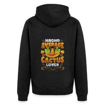 Jardin du désert de cactus - Veste à capuche bio Premium Unisexe - noir - Dos - Nico (187cm)