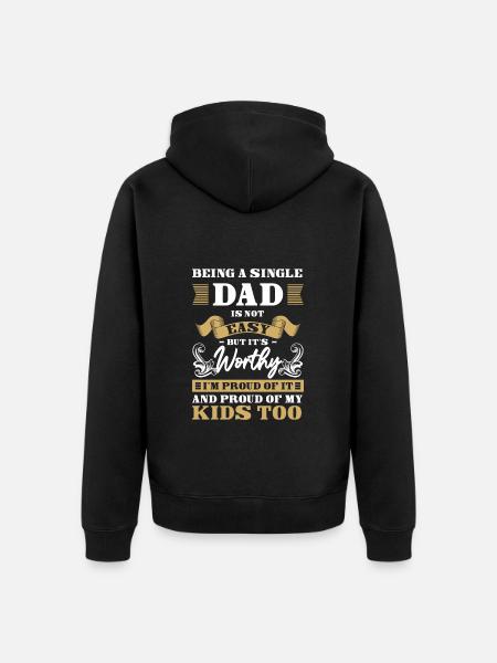 Eltern Stolz Solo Nachwuchs - Unisex Premium Bio Zip Hoodie - Schwarz