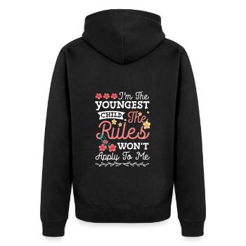 Famille vivant ensemble Bébé - Veste à capuche bio Premium Unisexe - noir - Dos - Nico (187cm)
