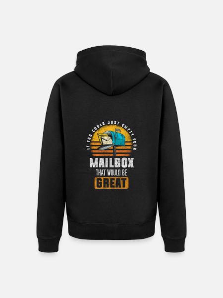 Post Parcel Courier Service - Unisex Premium Organic Zip Hoodie - black