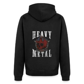 Métal Hardrock Metalcore - Veste à capuche bio Premium Unisexe - noir - Dos - Nico (187cm)