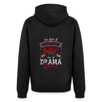 Drame Princesse Pleins feux Taquineries - Veste à capuche bio Premium Unisexe - noir - Dos - Nico (187cm)