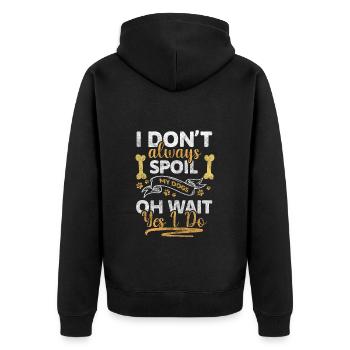 Hundebesitzer Bester Freund Welpe Liebe - Unisex Premium Bio Zip Hoodie - Schwarz - Hinten - Nico (187cm)