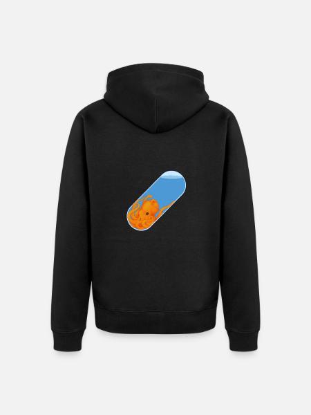 Octopus Pill - Unisex Premium Organic Zip Hoodie - black