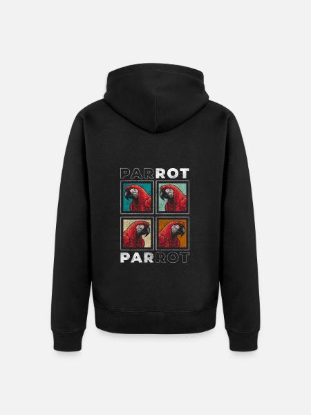 Bird Feathers Environment - Unisex Premium Organic Zip Hoodie - black