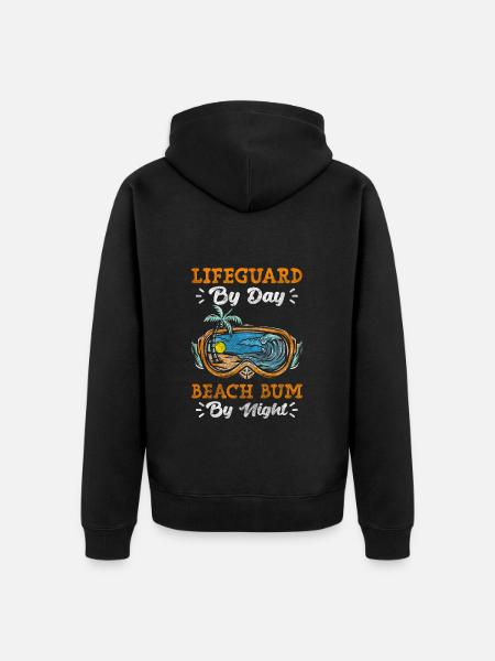 Lifeguard Beach Holidays - Unisex Premium Organic Zip Hoodie - black