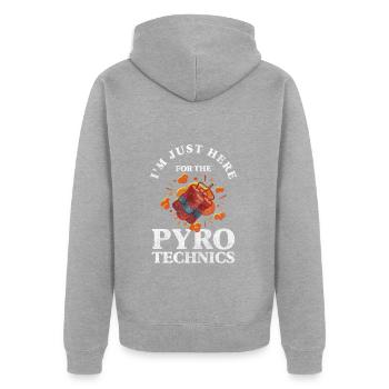 Pyro magnifiquement interdit - Veste à capuche bio Premium Unisexe - gris chiné - Dos - Nico (187cm)