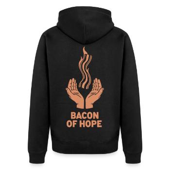 Café brunch drôle de Bacon Breakfast Of Hope - Veste à capuche bio Premium Unisexe - noir - Dos - Nico (187cm)