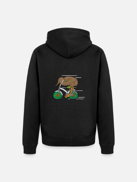 Kiwi Fruits Pacific - Unisex Premium Organic Zip Hoodie - black
